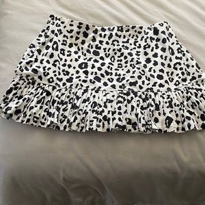 Black and white tennis skirt